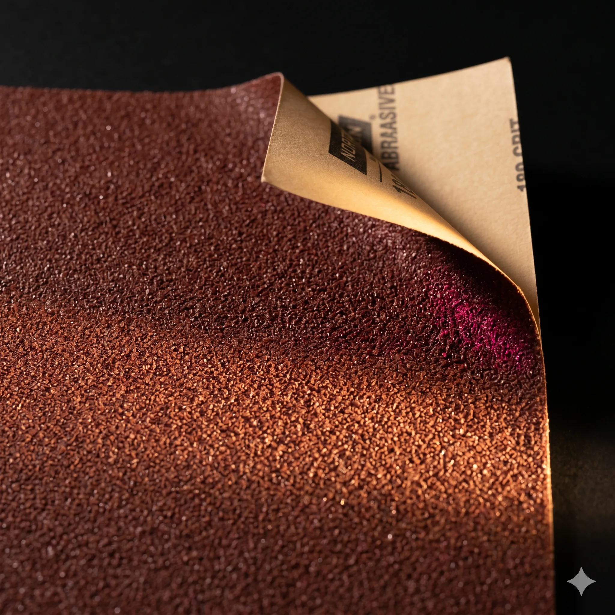 Folded back. Just enough to show the kraft underneath.